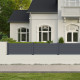 Recinzione in alluminio antracite GARDE 190xH.166cm - X-Metal - 2 pali