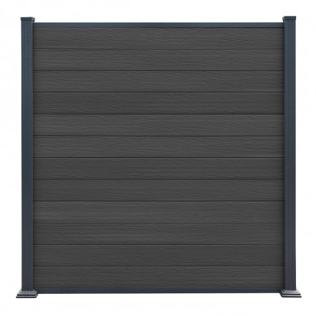 Recinzione in legno composito premium 180xH.190cm - colore grigio antracite - Compolife