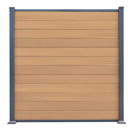 Recinzione in legno composito premium 180xH.190cm - colore legno antico - Compolife