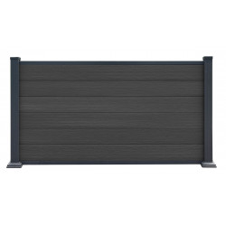 Recinzione in legno composito premium 180xH.95cm - colore grigio antracite - Compolife