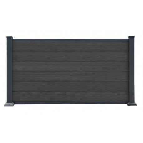 Recinzione in legno composito premium 180xH.95cm - colore grigio antracite - Compolife