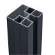 Recinzione in legno composito premium 180xH.95cm - colore grigio antracite - Compolife