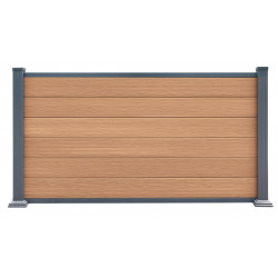 Recinzione in legno composito premium 180xH.95cm - colore legno antico - Compolife