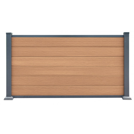 Recinzione in legno composito premium 180xH.95cm - colore legno antico - Compolife