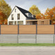 Recinzione in legno composito premium 180xH.95cm - colore legno antico - Compolife