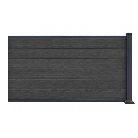 Kit estensione per recinzione in legno composito premium 180xH.95cm Compolife - colore grigio antracite