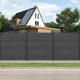 Recinzione in legno composito premium 180xH.190cm - colore grigio antracite - Compolife