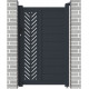 Cancello a battente in alluminio moderno100x158cm FANCY GROW - X-Metal