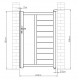 Cancello a battente in alluminio moderno100x158cm FANCY GROW - X-Metal
