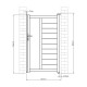 Cancello a battente in alluminio moderno 100x173cm FANCY GROW - X-Metal