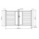 Cancello a battente in alluminio moderno 300x173cm FANCY GROW - X-Metal