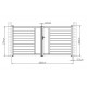 Cancello a battente in alluminio moderno 350x173cm FANCY GROW - X-Metal