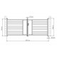 Cancello a battente in alluminio moderno 392x158cm FANCY GROW - X-Metal
