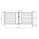 Cancello a battente in alluminio moderno 392x173cm FANCY GROW - X-Metal