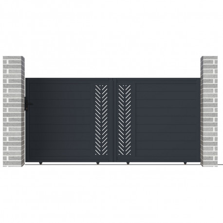 Cancello scorrevole in alluminio moderno 300x173cm FANCY GROW - X-Metal