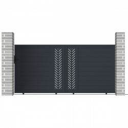 Cancello scorrevole in alluminio moderno 392x173cm FANCY GROW - X-Metal