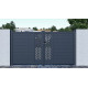 Cancello a battente in alluminio moderno 392x173cm FANCY GROW - X-Metal