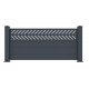 Recinzione in alluminio antracite 190xH.89cm FANCY GROW - X-Metal - 2 pali