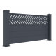 Recinzione in alluminio antracite 190xH.89cm FANCY GROW - X-Metal - 2 pali