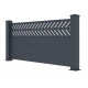 Recinzione in alluminio antracite 190xH.89cm FANCY GROW - X-Metal - 2 pali