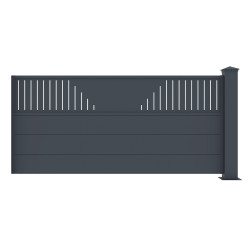Kit estensione per recinzione in alluminio antracite 190xH.89cm FANCY TIME X-METAL - 1 palo incluso