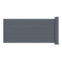 Kit estensione per recinzione in alluminio antracite GARDE 190xH.89cm X-METAL - 1 palo