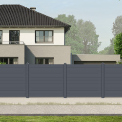Recinzione in alluminio antracite GARDE 190xH.166cm - X-Metal - 2 pali