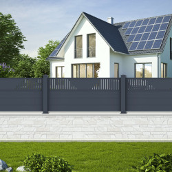 Recinzione in alluminio antracite 190xH.89cm FANCY TIME - X-Metal