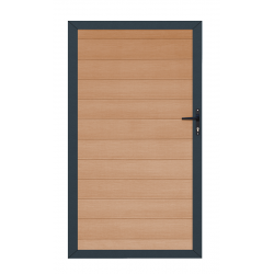 Cancelletto a battente in legno composito 100x180cm - colore legno invecchiato - Compolife
