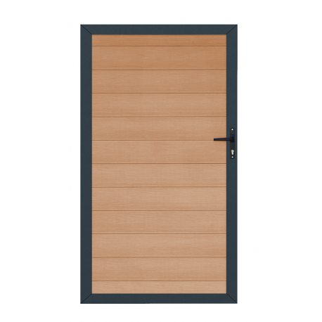 Cancelletto a battente in legno composito 100x180cm - colore legno invecchiato - Compolife