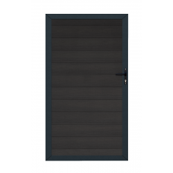 Cancelletto a battente in legno composito 100x180cm - colore grigio antracite - Compolife