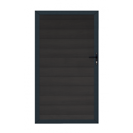 Cancelletto a battente in legno composito 100x180cm - colore grigio antracite - Compolife