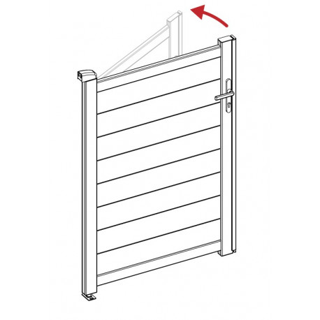 Kit di modifica dell'apertura orientata a sinistra - cancello 142cm - X-Métal