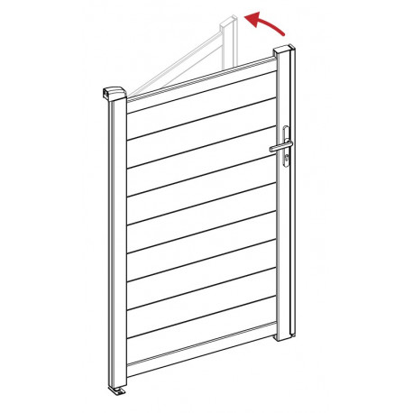 Kit di modifica per apertura orientata a sinistra - cancelletto 158cm - X-Métal