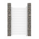 Cancelletto a battente in alluminio moderno 100x173cm GARDE - colore bianco - X-Métal