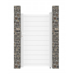 Cancelletto a battente in alluminio moderno 100x173cm GARDE - colore bianco - X-Métal