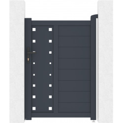 Cancelletto a battente moderno in alluminio FANCY FILM 100x142cm - X-Metal