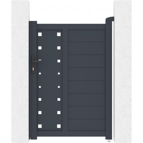 Cancelletto a battente moderno in alluminio FANCY FILM 100x142cm - X-Metal
