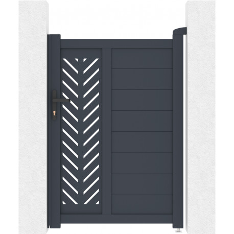 Cancelletto a battente moderno in alluminio FANCY GROW 100x142cm - X-Metal