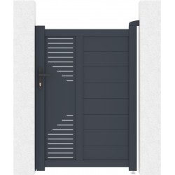 Cancelletto a battente moderno in alluminio FANCY TIME 100x142cm - X-Metal
