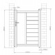 Cancelletto a battente moderno in alluminio FANCY TIME 100x142cm - X-Metal
