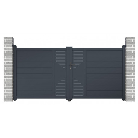 Cancello a battente in alluminio 300x142cm FANCY TIME - X-Metal