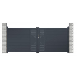 Cancello a battente in alluminio 350x142cm FANCY TIME - X-Metal
