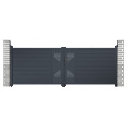 Cancello a battente in alluminio 392x142 cm FANCY TIME - X-Metal