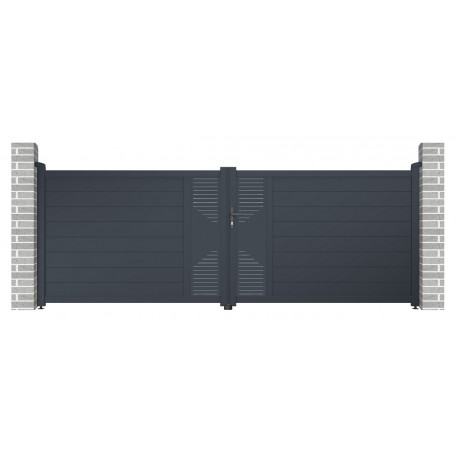 Cancello a battente in alluminio 392x142 cm FANCY TIME - X-Metal