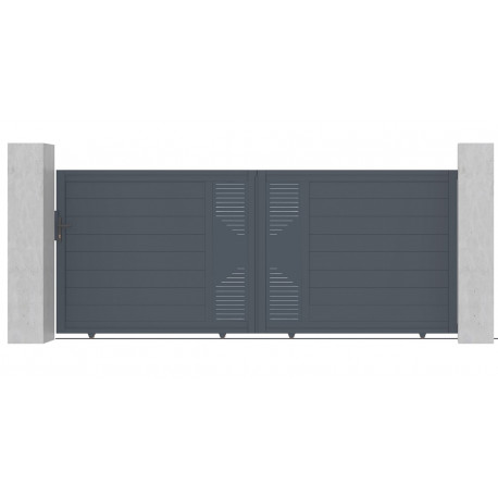 Cancello scorrevole in alluminio 350x142 cm FANCY TIME - X-Metal