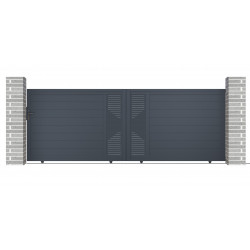 Cancello scorrevole in alluminio 392x142 cm FANCY TIME - X-Metal
