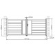 Cancello a battente in alluminio 350x142 cm FANCY GROW - X-Metal