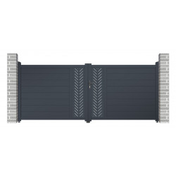 Cancello a battente in alluminio 350x142 cm FANCY GROW - X-Metal