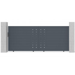 Cancello scorrevole in alluminio FANCY FILM 350x142cm - X-Metal
